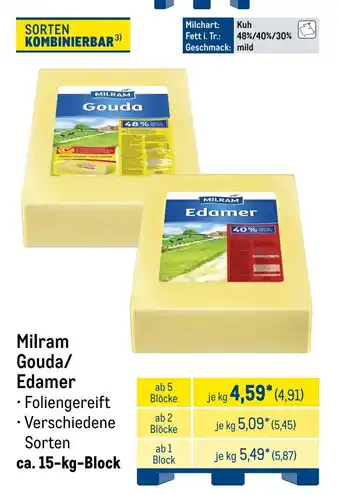 METRO Milram Gouda/ Edamer Angebot