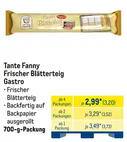METRO Tante Fanny Frischer Blätterteig Gastro Angebot