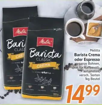 inkoop Melitta Barista Crema oder Espresso Angebot