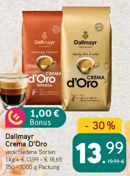 Dornseifer Dallmayr Crema D'Oro Angebot