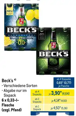 METRO Beck's Angebot