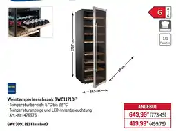 METRO METRO PROFESSIONAL Weintemperierschrank GWC1171D Angebot