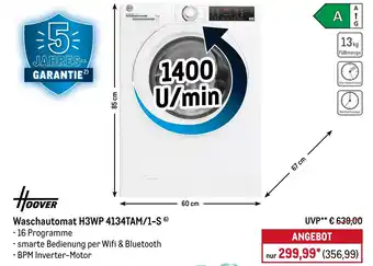 METRO HOOVER Waschautomat H3WP 4134TAM/1-S Angebot