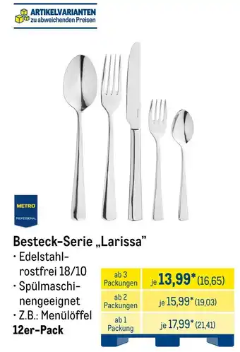 METRO METRO PROFESSIONAL Besteck-Serie „Larissa" Angebot