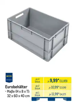 METRO METRO PROFESSIONAL Eurobehälter Angebot