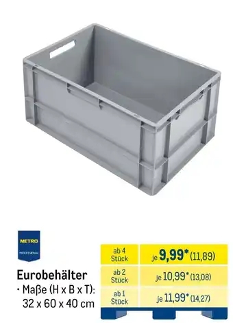 METRO METRO PROFESSIONAL Eurobehälter Angebot