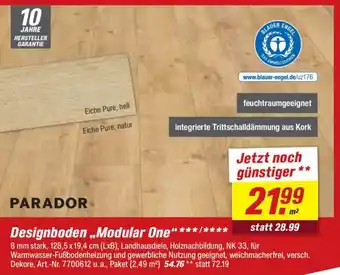 toom Baumarkt PARADOR Designboden „Modular One" Angebot