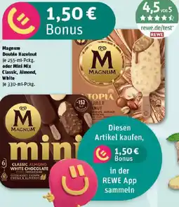 REWE Magnum Double Hazelnut oder Mini Mix Classic, Almond, White Angebot
