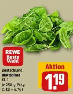 REWE Blattspinat Angebot