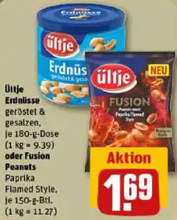 REWE Ültje Erdnüsse oder Fusion Peanuts Angebot
