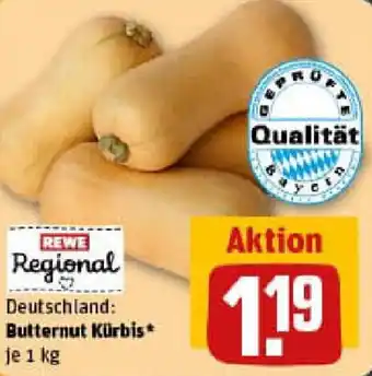 REWE Butternut Kürbis Angebot