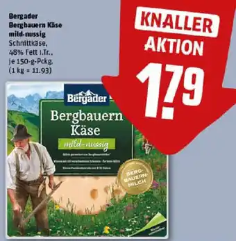 REWE Bergader Bergbauern Käse mild-nussig Angebot
