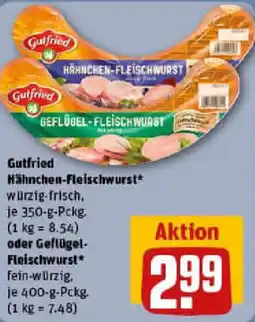 REWE Gutfried Hähnchen-Fleischwurst oder Geflügel- Fleischwurst Angebot