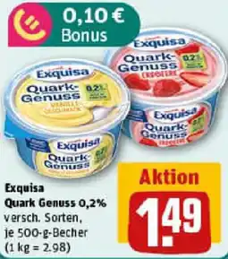 REWE Exquisa Quark Genuss 0,2% Angebot