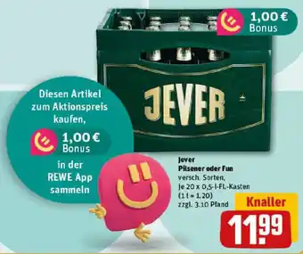 REWE Jever Pilsener oder Fun Angebot