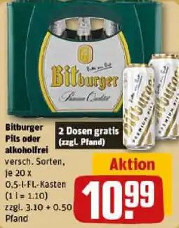 REWE Bitburger Pils oder alkoholfrei Angebot