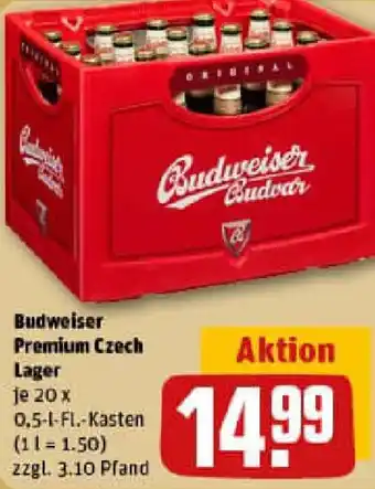 REWE Budweiser Premium Czech Lager Angebot