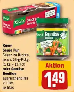 REWE Клогг Sauce Pur Sauce oder Gemüse Bouillon Angebot
