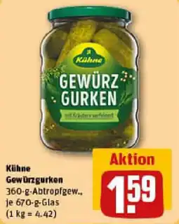 REWE Kühne Gewürzgurken Angebot