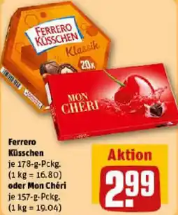 REWE Ferrero Küsschen oder Mon Chéri Angebot