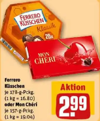 REWE Ferrero Küsschen oder Mon Chéri Angebot