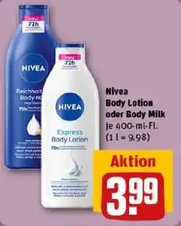 REWE Nivea Body Lotion oder Body Milk Angebot