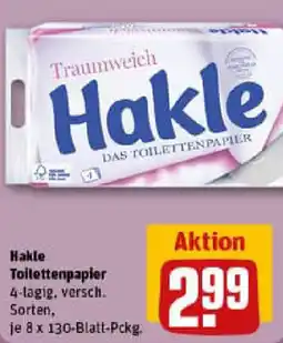 REWE Hakle Toilettenpapier 4-lagig Angebot