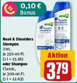 REWE Head & Shoulders Shampoo 2in1 oder Shampoo Classic Angebot