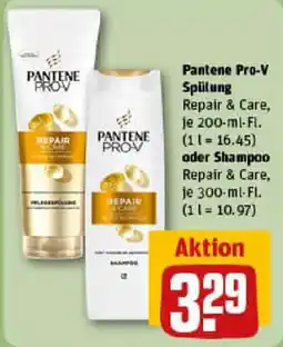 REWE Pantene Pro-V Spülung oder Shampoo Repair & Care Angebot