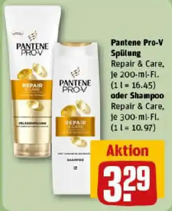REWE Pantene Pro-V Spülung oder Shampoo Repair & Care Angebot