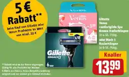 REWE Gillette Venus comfortglide Spa Breeze Rasierklingen oder Mach 3 Rasierklingen Angebot