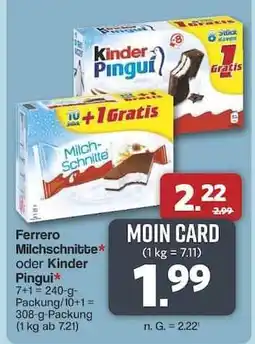 Famila Nord Ost Ferrero Milchschnitte oder Kinder Pingui Angebot