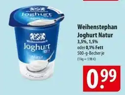 Famila Nord Ost Weihenstephan Joghurt natur Angebot
