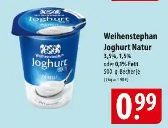 Famila Nord Ost Weihenstephan Joghurt natur Angebot