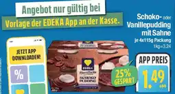 E-Center Schoko- oder Vanillepudding mit Sahne Angebot
