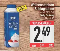 E-Center Weihenstephan Schlagsahne Angebot