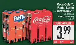E-Center Coca-Cola, Fanta, Sprite oder mezzo mix Angebot