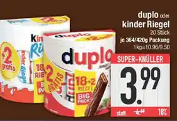E-Center duplo oder kinder Riegel Angebot