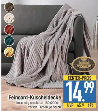 E-Center Feincord-Kuscheldecke Angebot