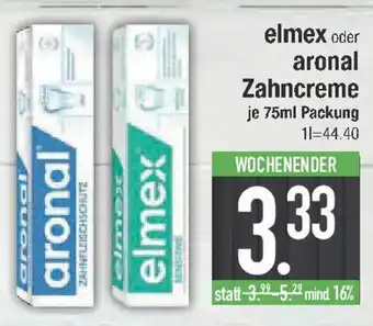 E-Center elmex oder aronal Zahncreme Angebot