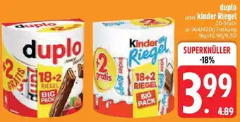 Edeka duplo oder kinder Riegel Angebot