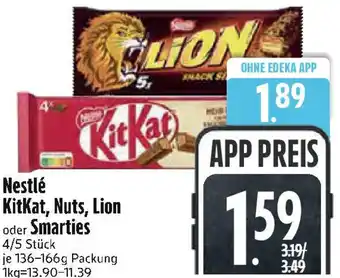 Edeka Nestlé KitKat, Nuts, Lion oder Smarties Angebot