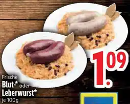 Edeka Frische Blut- oder Leberwurst Angebot