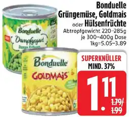 Edeka Bonduelle Grüngemüse, Goldmais oder Hülsenfrüchte Angebot