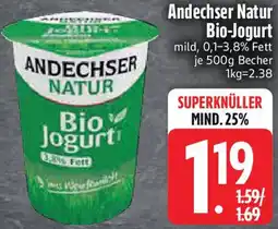 Edeka Andechser Natur Bio-Jogurt Angebot