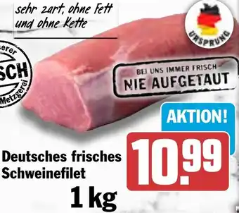 HIT Deutsches frisches Schweinefilet Angebot