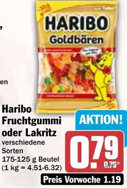 HIT Haribo Fruchtgummi oder Lakritz Angebot