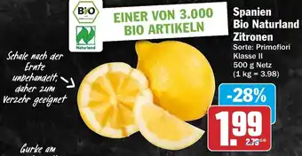 HIT Spanien Bio Naturland Zitronen Angebot
