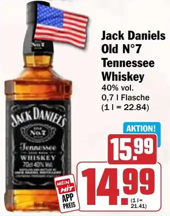 HIT Jack Daniels Old N°7 Tennessee Whiskey Angebot
