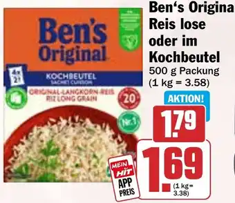 HIT Ben's Original Reis lose oder im Kochbeutel Angebot